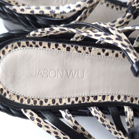 Jason Wu Snakeskin Strap Flat Sandal Womens Size 10 | Eur 41 - Picture 8 of 11